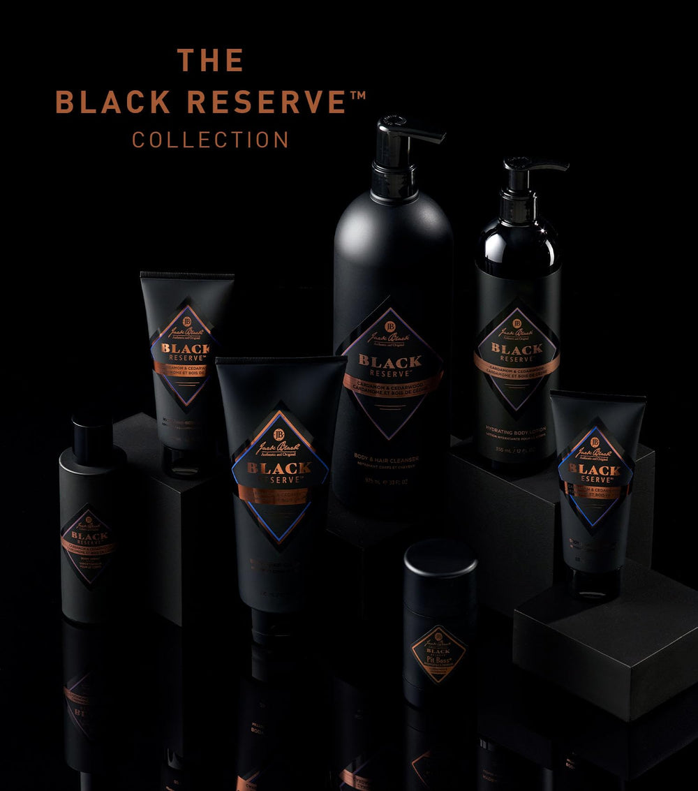 Jack Black ingredient label close-up highlighting sulfate-free and paraben-free benefit