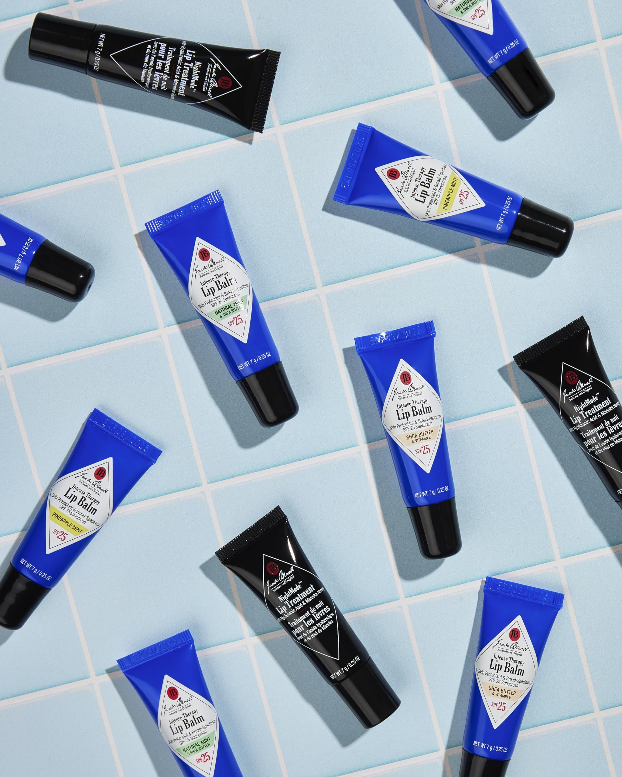 Jack Black lip balm beside outdoor gear illustrating weather protection