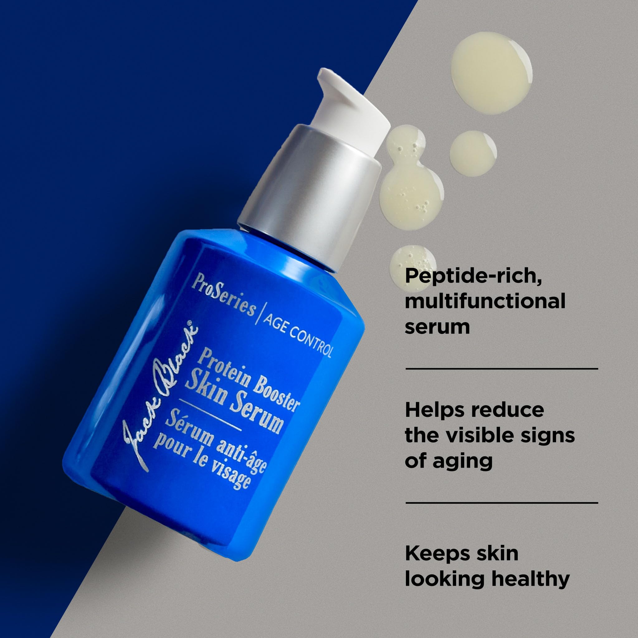 Jack Black serum being smoothed over neck and jawline to improve firmness