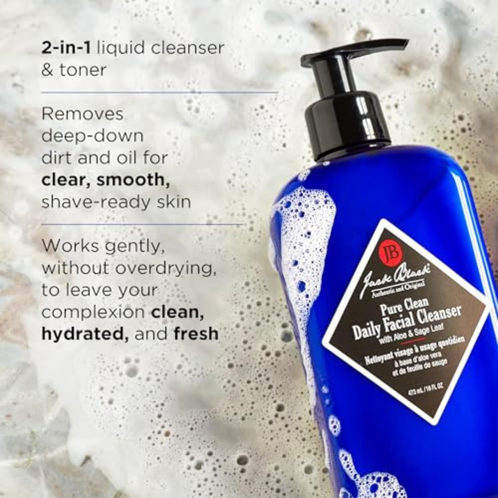 Jack Black product beside botanical ingredients, highlights natural formulation benefit