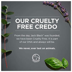 Jack Black shampoo lather on hands in use, illustrating effective cleansing and volume