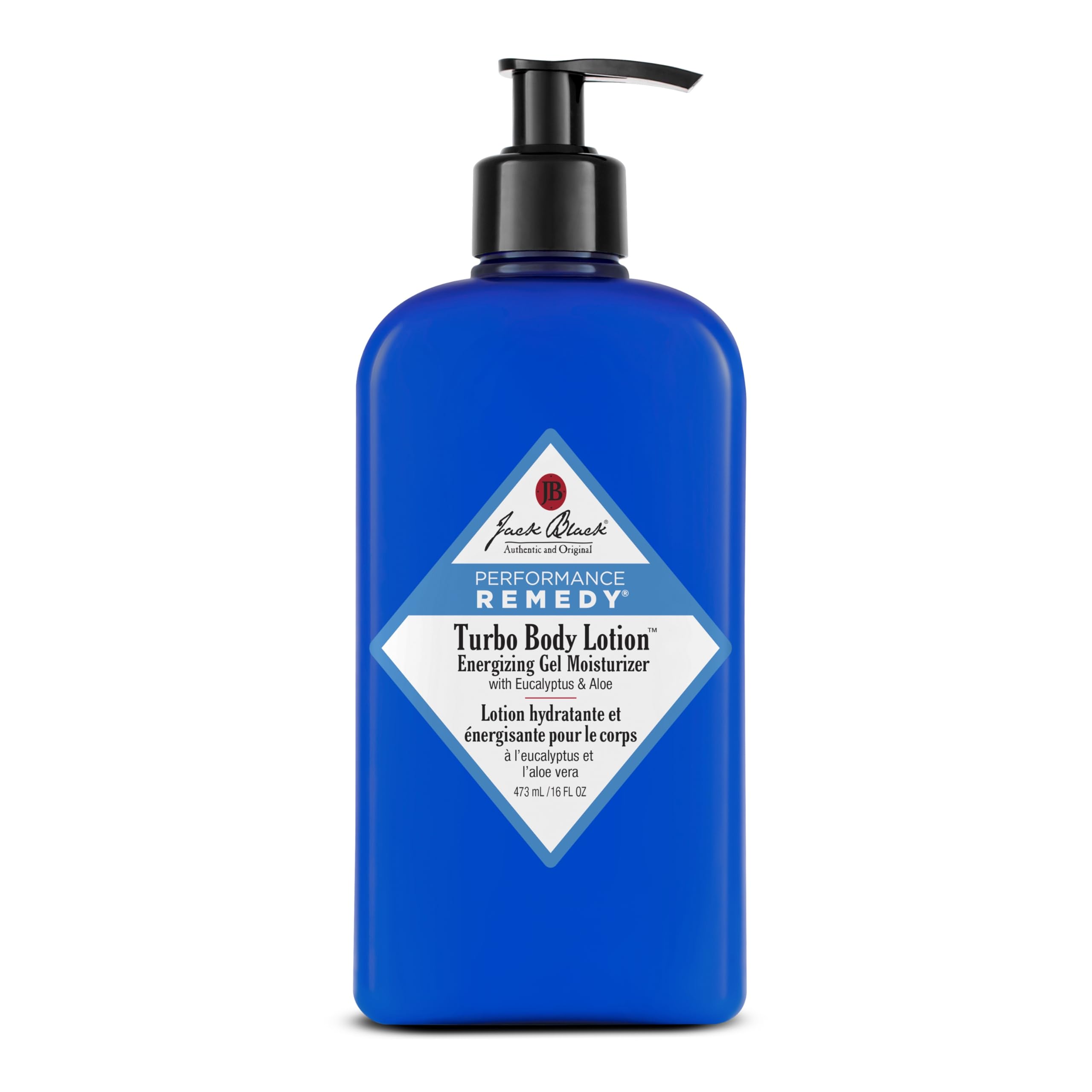 Jack Black front packaging showing 16 fl oz bottle and energizing label, conveys easy daily hydration