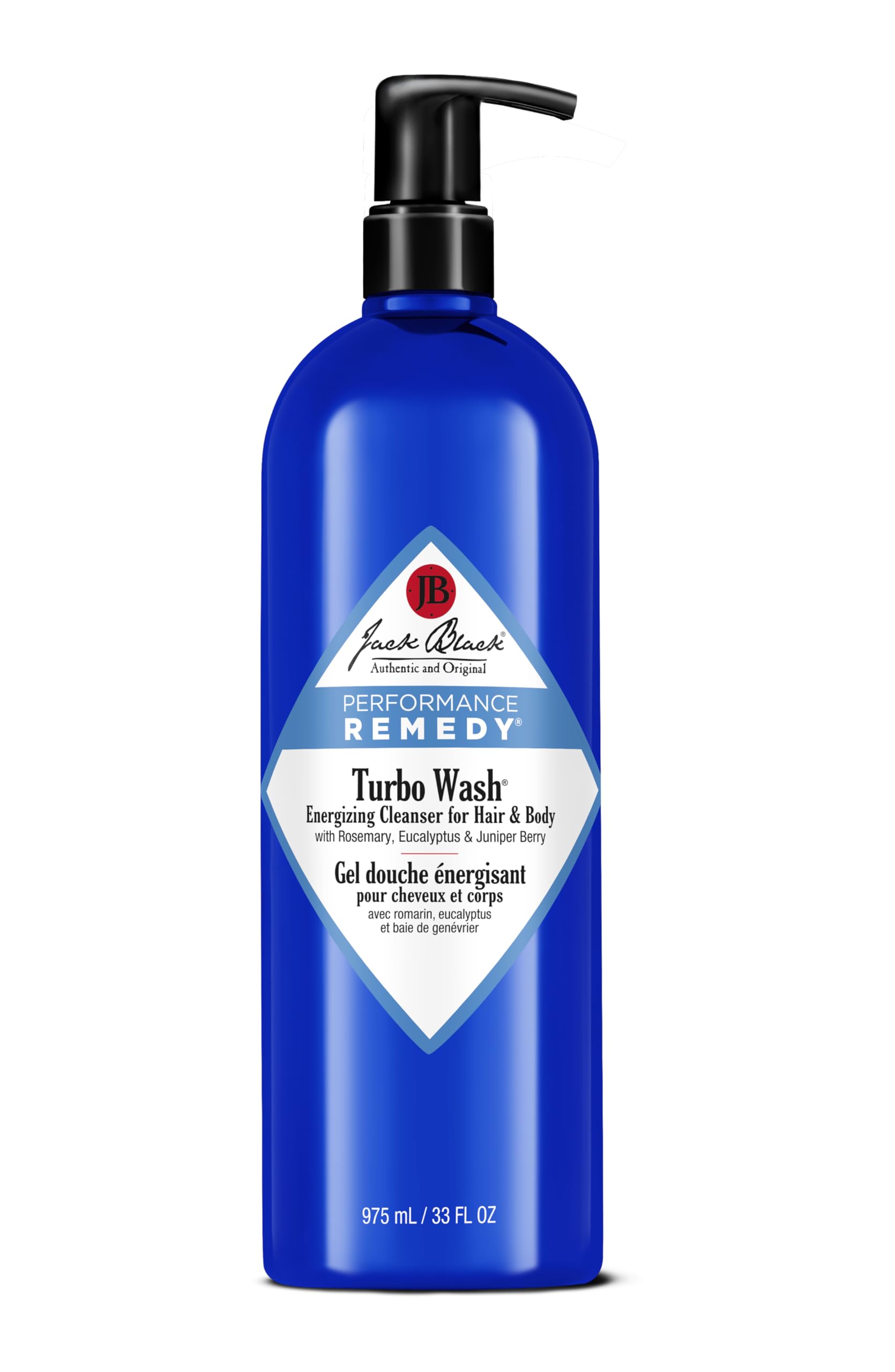 jack black front bottle showing 33 fl oz size and energizing benefits