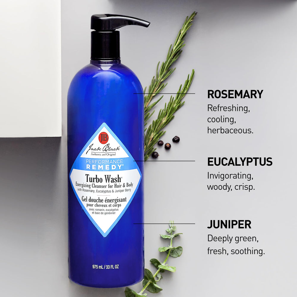 Jack Black bottle in shower being used to refresh after workout