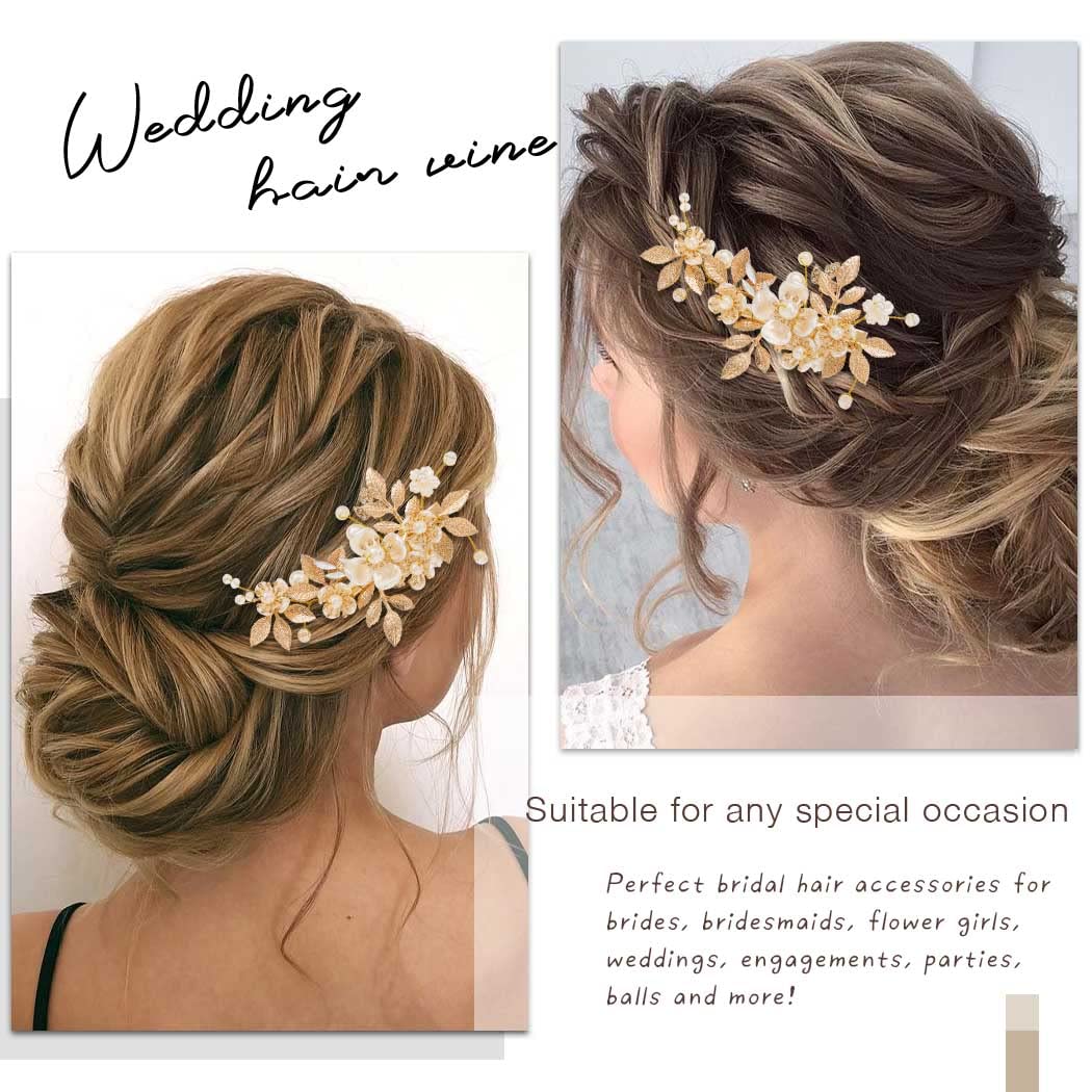 JAKAWIN hair clip placed in a bridal updo demonstrating secure, polished finish
