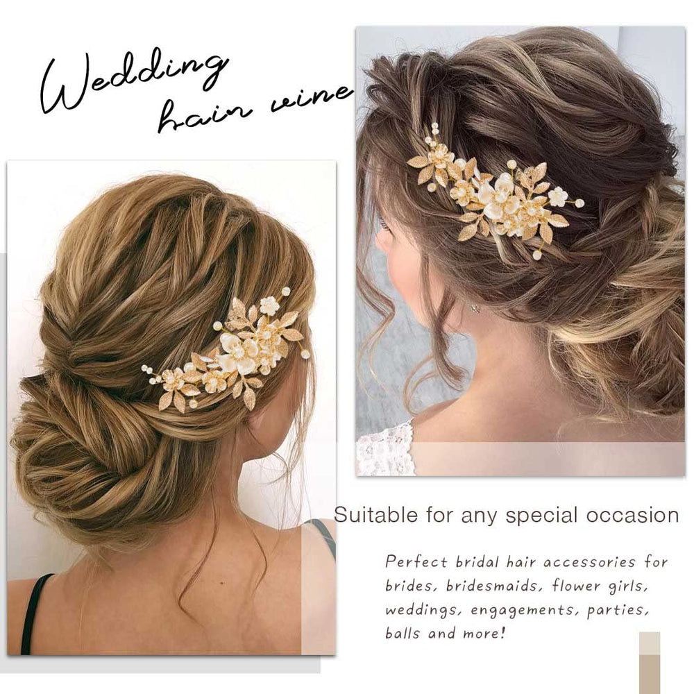 JAKAWIN hair clip placed in a bridal updo demonstrating secure, polished finish