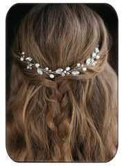 JAKAWIN HV192 front view showing silver vine and pearl accents for elegant sparkle