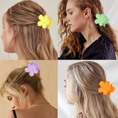 JALANCY close-up of smooth acrylic flower petals protecting hair from snags