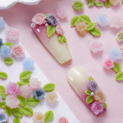 Jaliya close-up of gradient camellia flowers highlighting fine resin detail