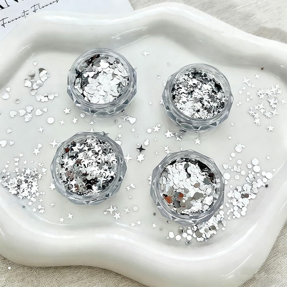 Jaliya close-up of mixed sequins texture highlighting sparkle and durable PET finish