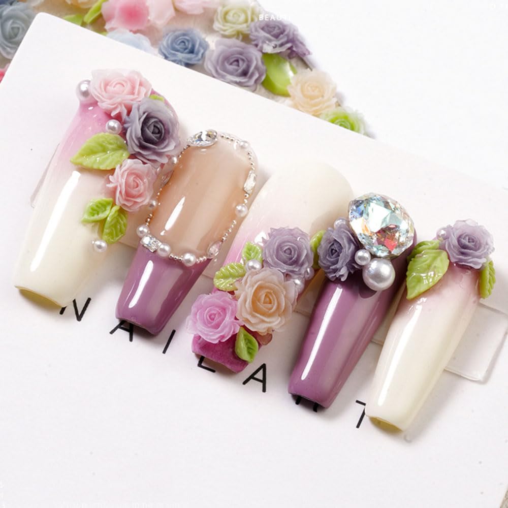 Jaliya assorted colorful flowers and leaves laid out for easy selection
