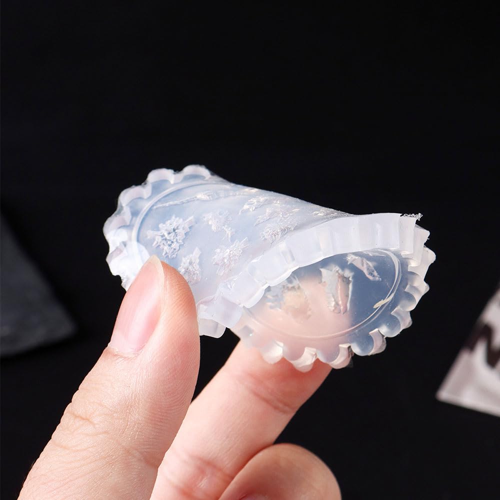 Jaliya removing finished ocean charms from mold, simple demolding benefit
