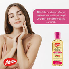 Jaloma bottle close-up with dropper demonstrating precise, mess-free dispensing