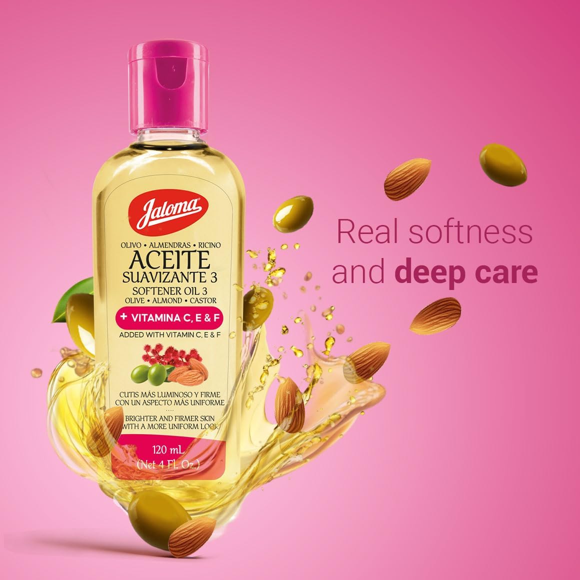 Jaloma oil pouring texture close-up showing lightweight, fast-absorbing benefit