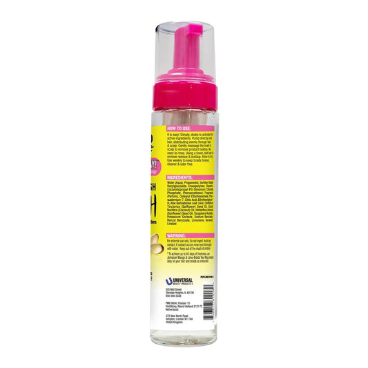 Jamaican Mango & Lime foam texture close-up highlighting lightweight, non-greasy feel