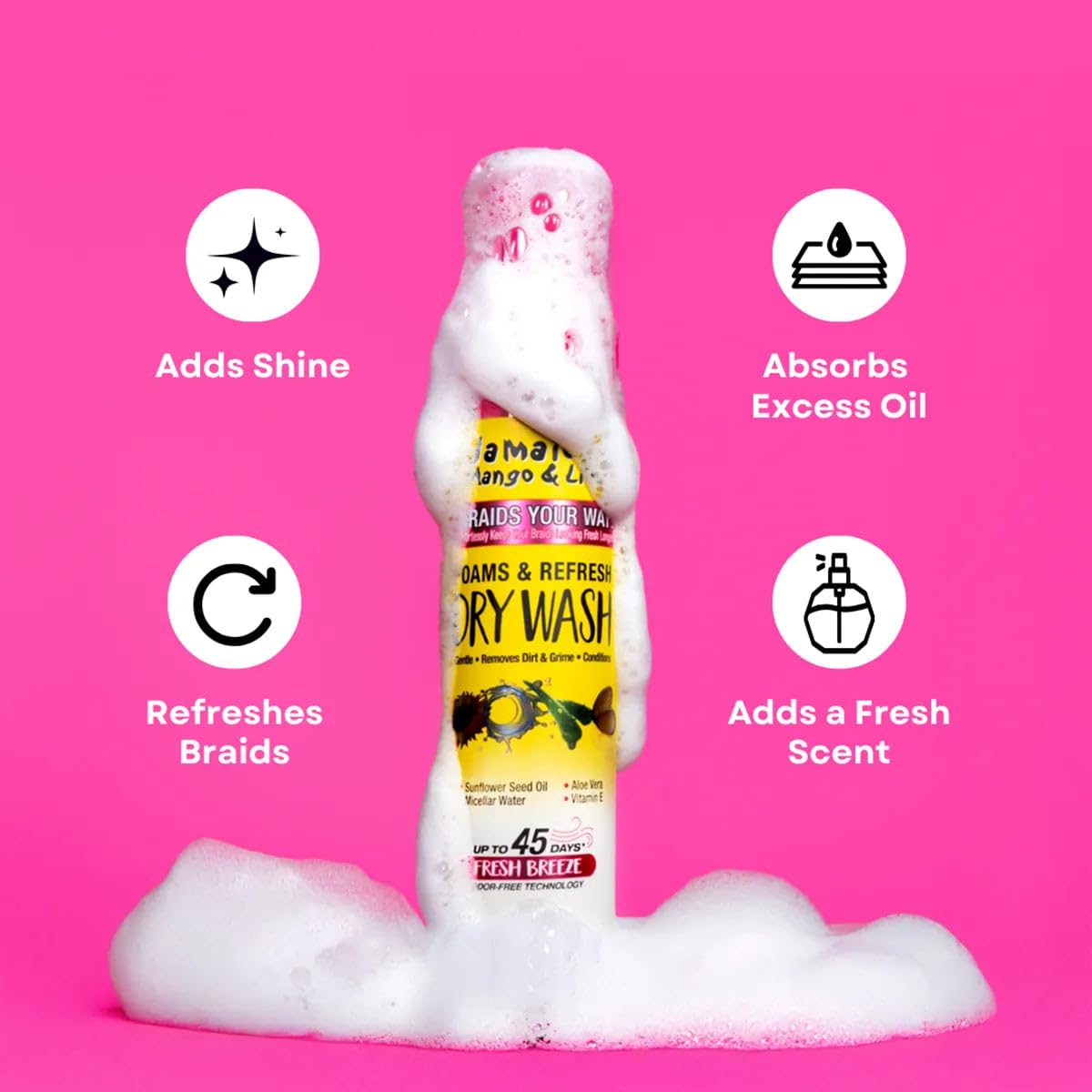 Jamaican Mango & Lime bottle in hand showing travel-friendly size and convenience