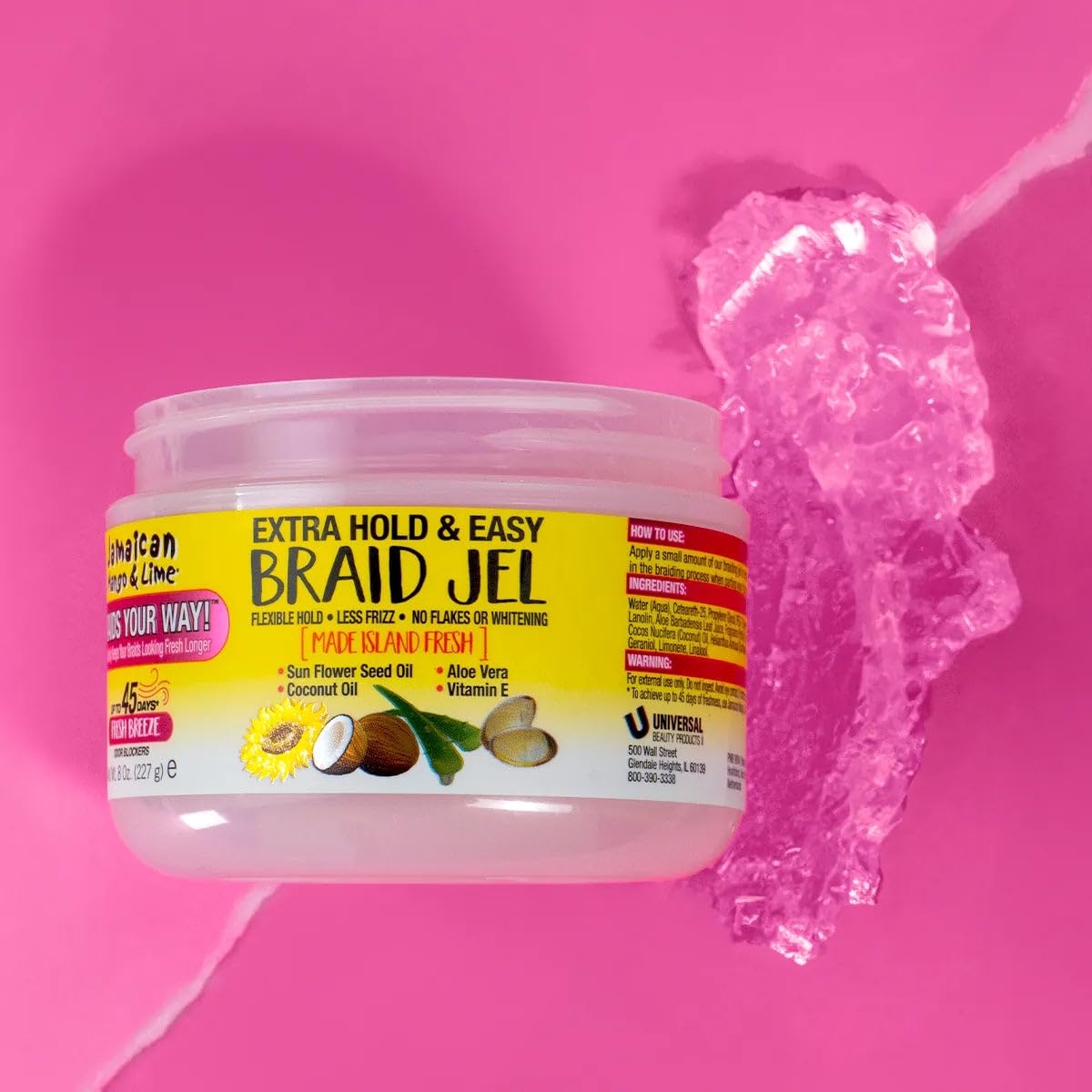 Jamaican Mango & Lime smoothing edges tied down for a sleek finish