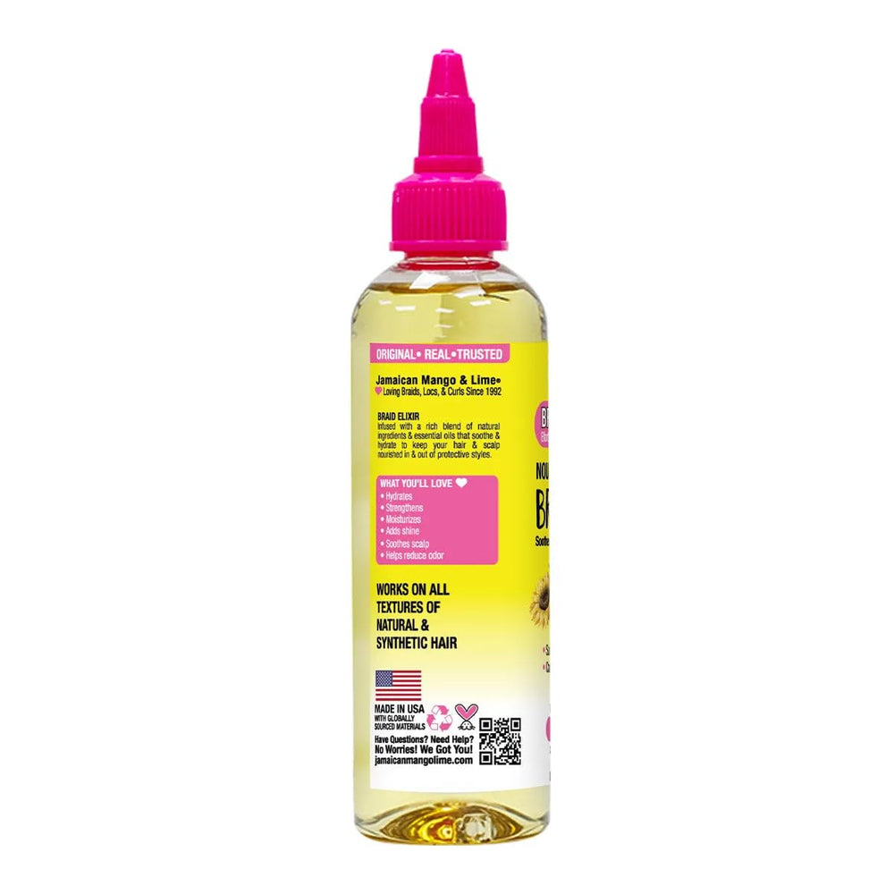 Jamaican Mango & Lime applied to braids demonstrating scalp relief and added shine