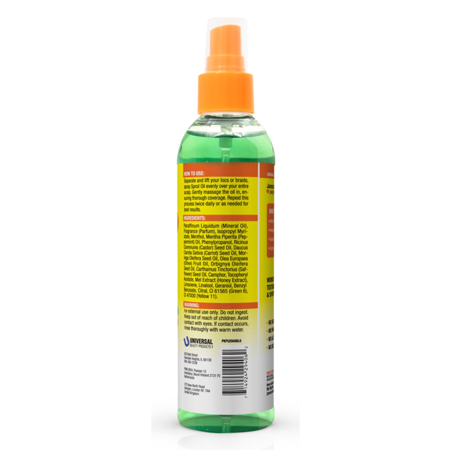 Jamaican Mango & Lime applied to locs demonstrating added shine and scalp hydration