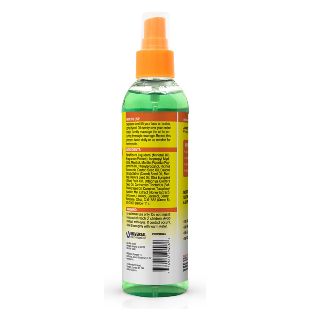 Jamaican Mango & Lime applied to locs demonstrating added shine and scalp hydration