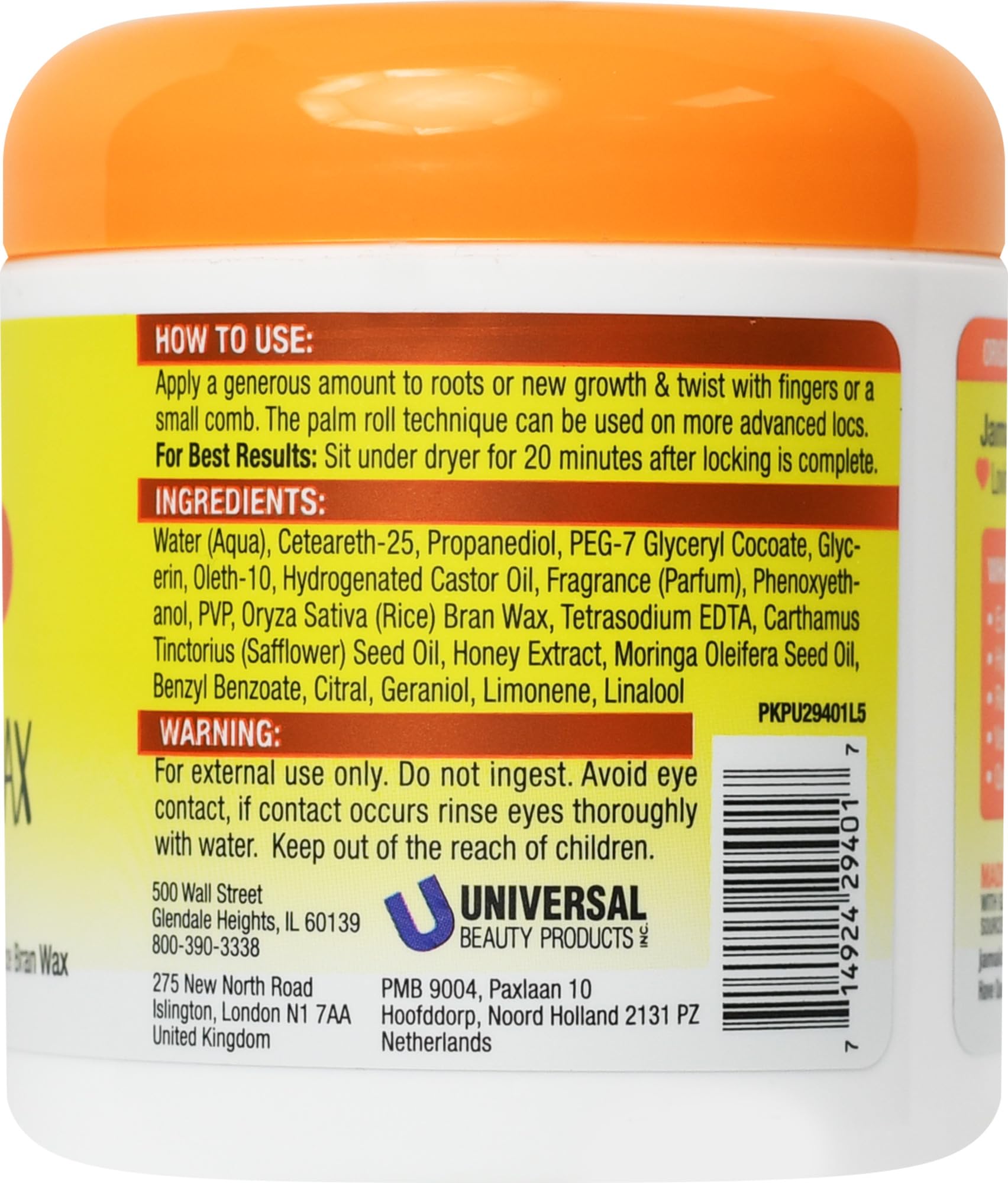 Jamaican Mango & Lime applied to locs in use for strong hold and reduced frizz