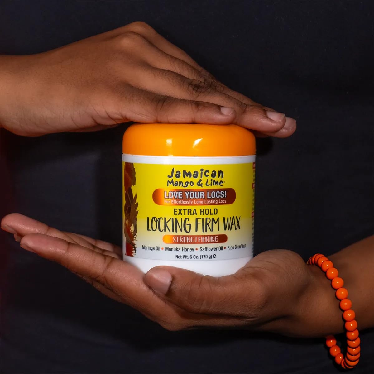 Jamaican Mango & Lime on bathroom shelf suggesting consistent styling routine