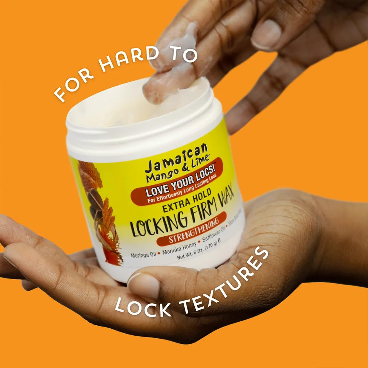 Jamaican Mango & Lime being applied to locs for defined, controlled styles