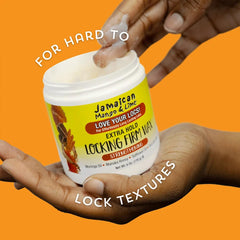 Jamaican Mango & Lime being applied to locs for defined, controlled styles