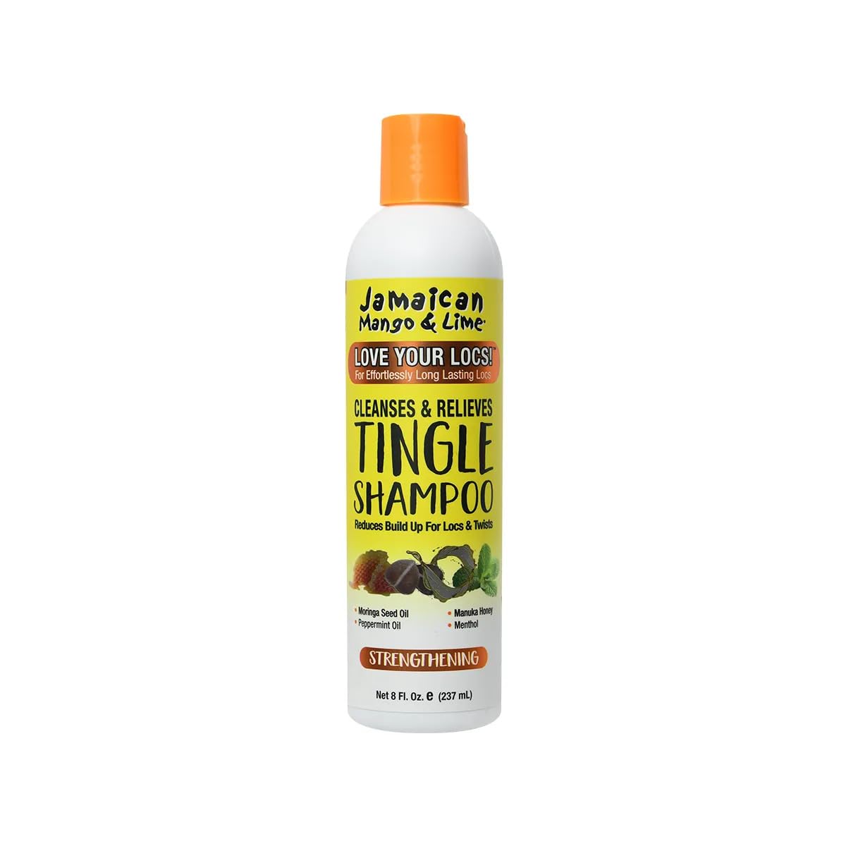 Jamaican Mango & Lime front bottle showing label and 8 oz size for easy identification and purchase