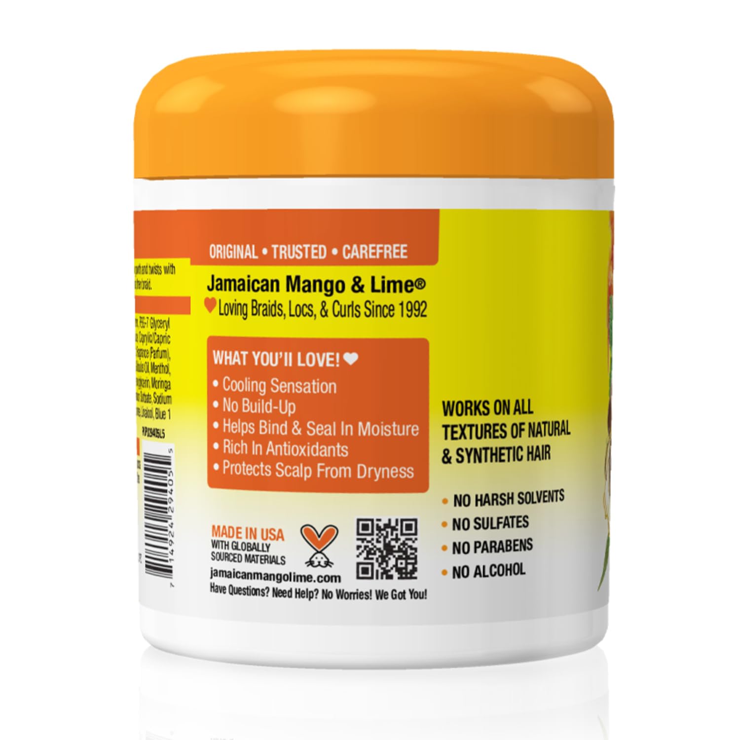Jamaican Mango & Lime gel texture close-up highlighting smooth, cooling formula for easy styling