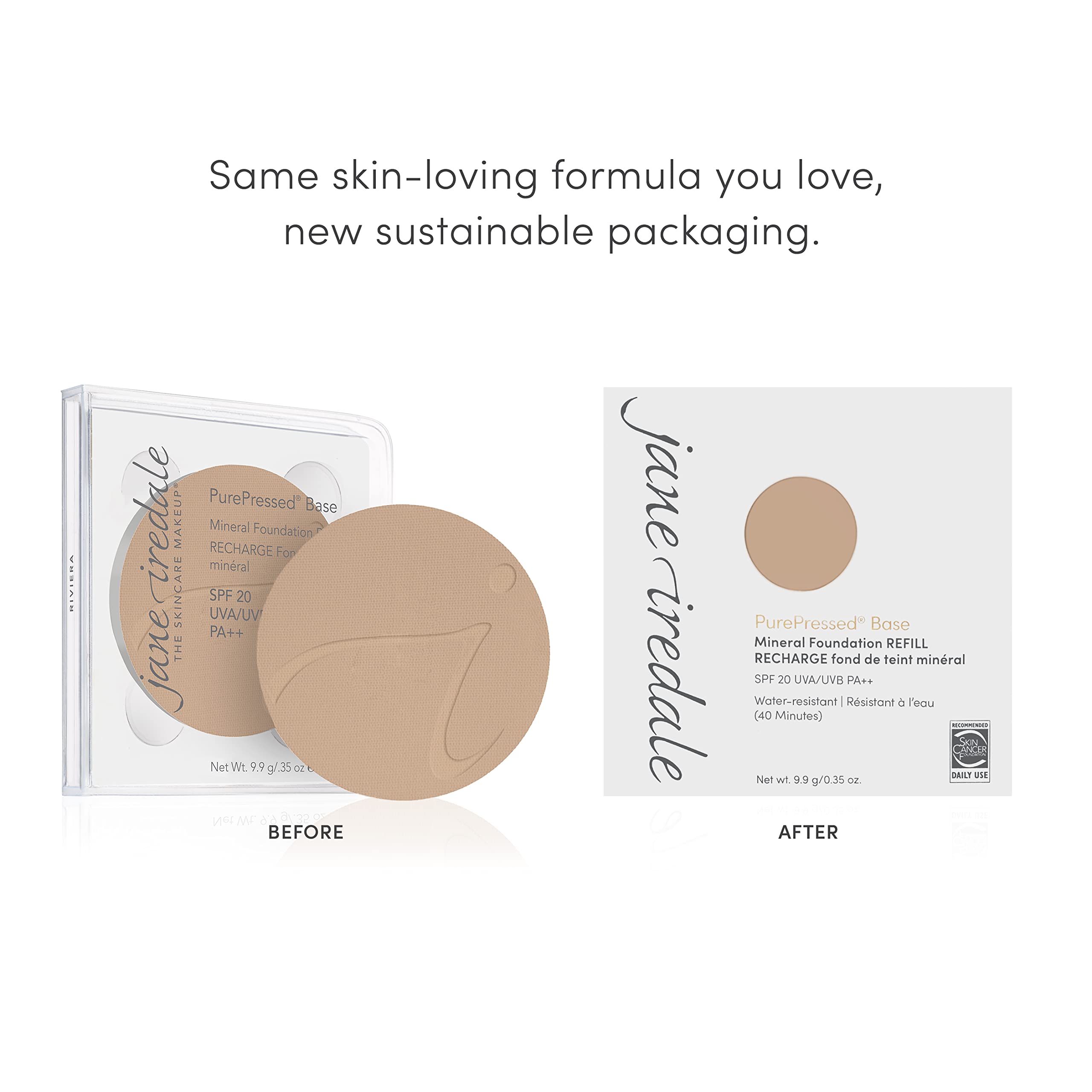 jane iredale label and ingredients view highlighting clean-beauty benefits