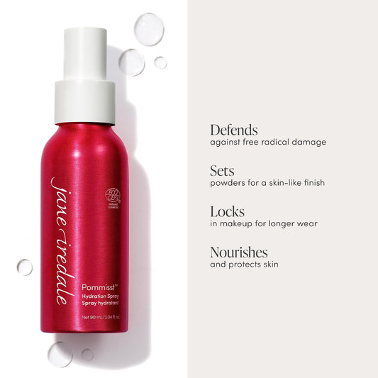 jane iredale back label close-up listing natural ingredients and certifications