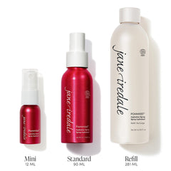 jane iredale fine mist spraying onto face offering instant hydration benefit