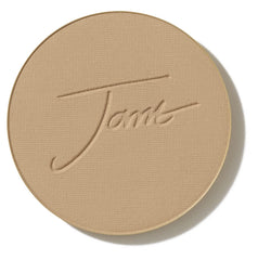 jane iredale front view of latte refill showing compact-ready pan and shade match benefit