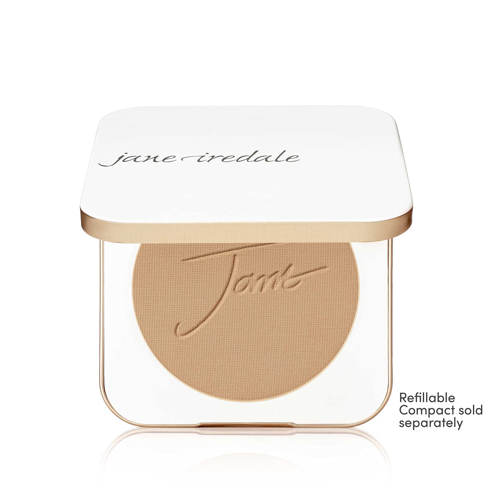 jane iredale arm swatches of latte showing buildable coverage and blendability benefit