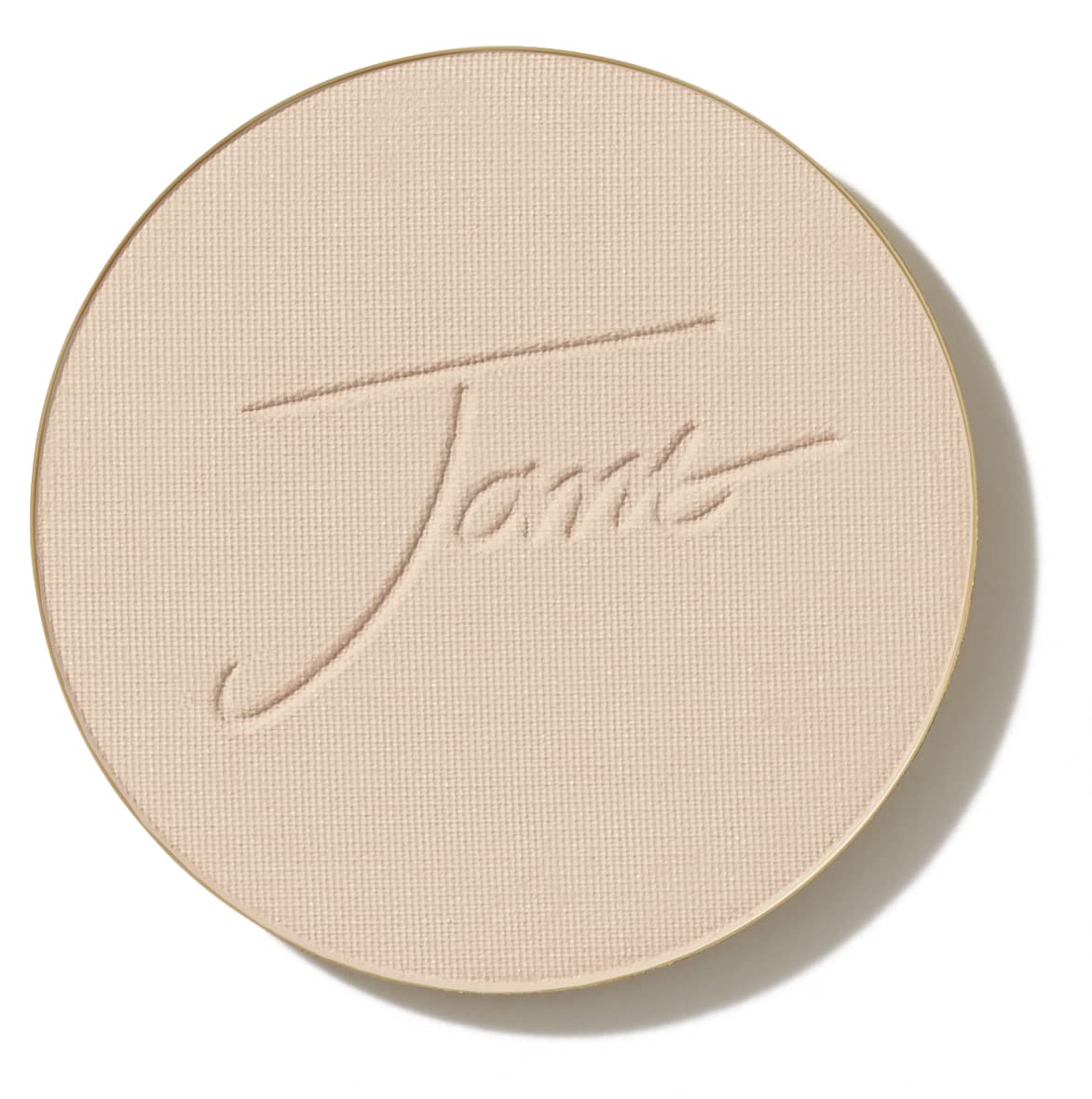 jane iredale front pan showing natural shade and smooth finish benefit