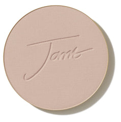 jane iredale front view of refill pan showing powder and shade, travel-ready protection