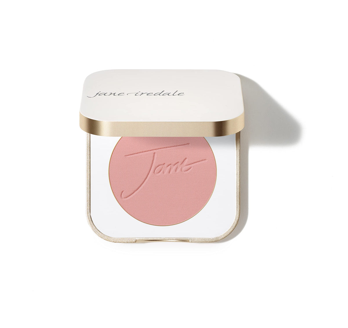 jane iredale compact front view showing shade and packaging benefit: portable color