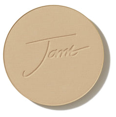 jane iredale front packaging showing Golden Glow refill and compact benefit buildable coverage