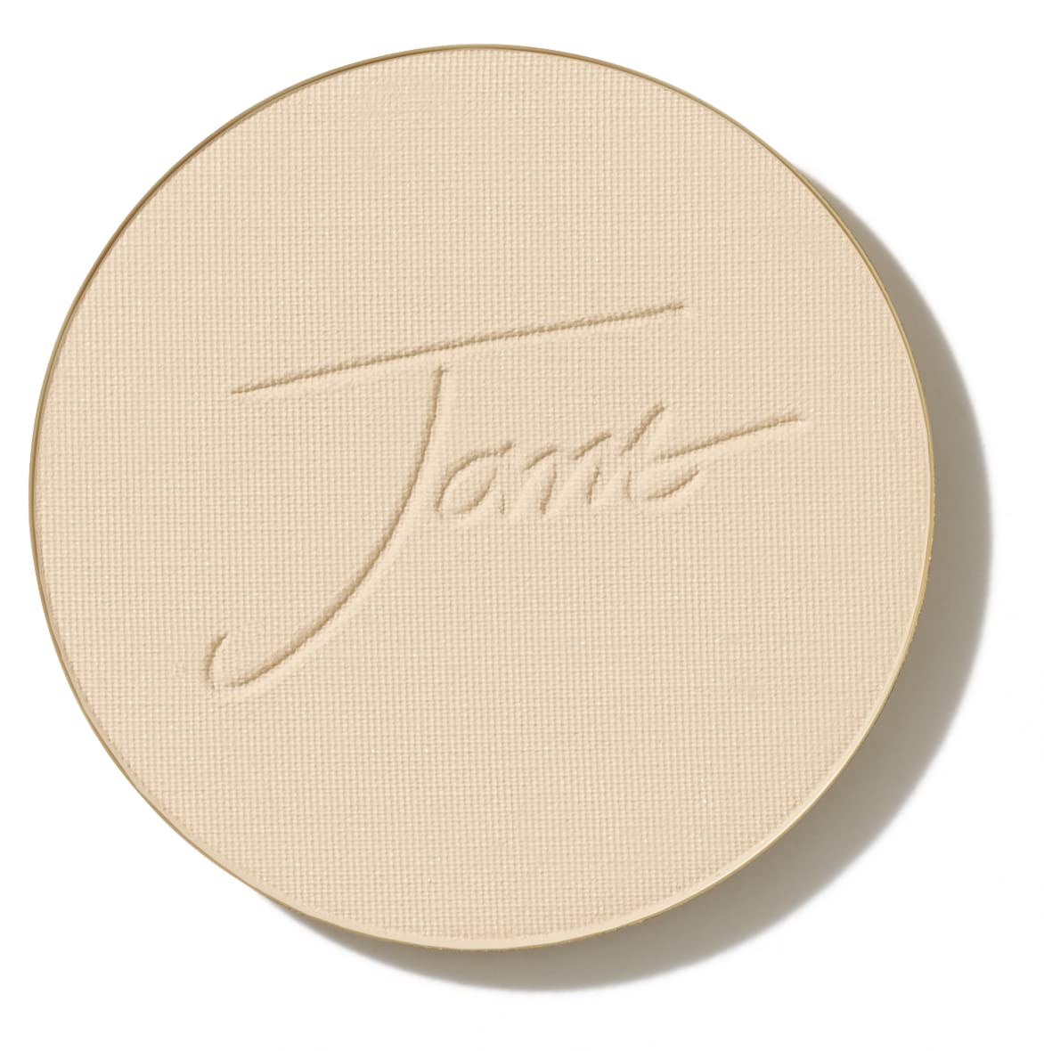 jane iredale front pan view showing smooth pressed mineral finish and easy portability