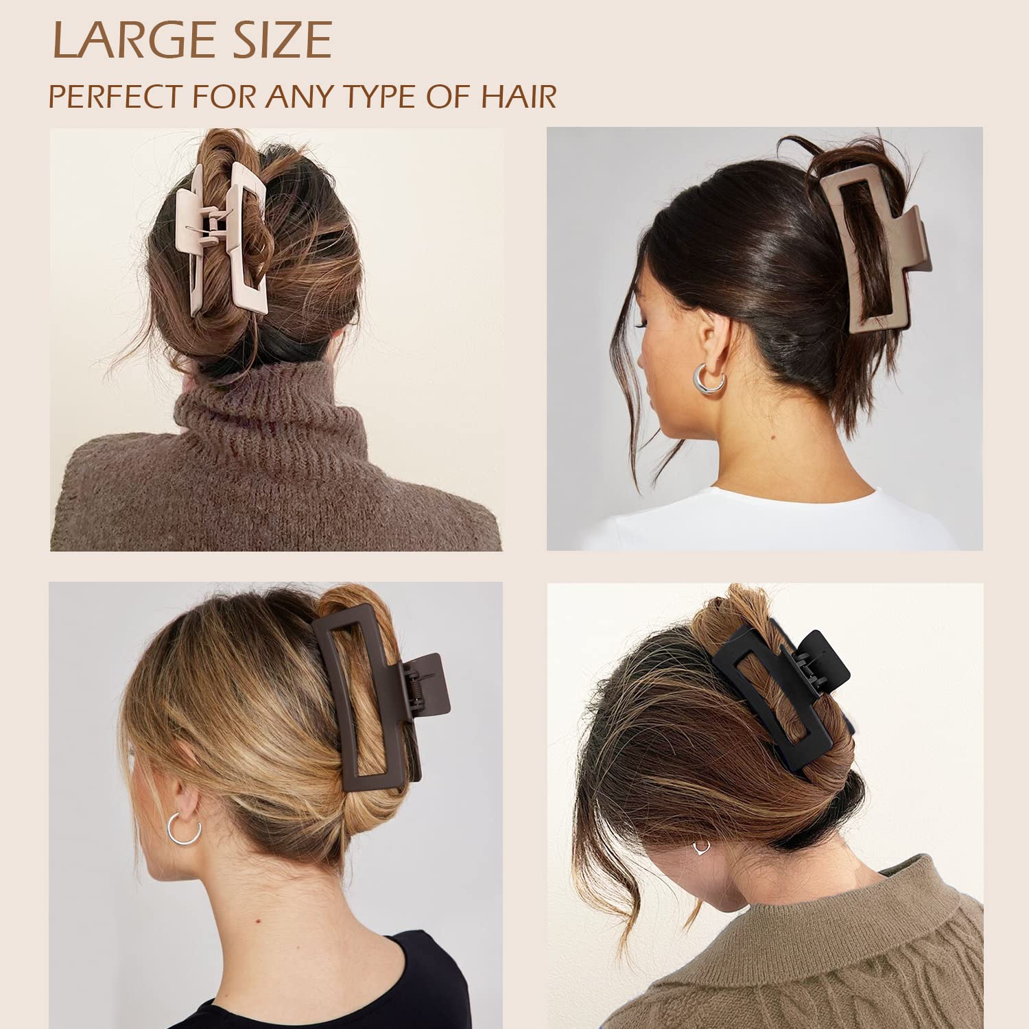 JANFUN hair clip securing an elegant updo, offering reliable all-day hold