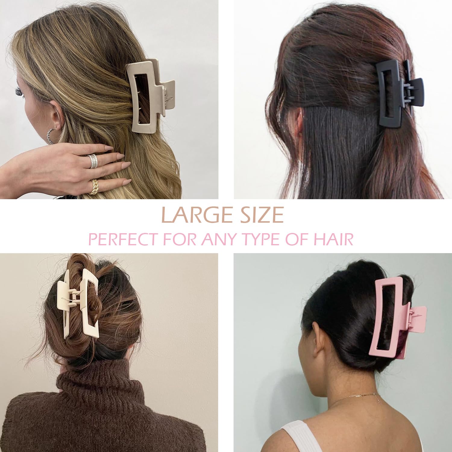 JANFUN flower clip holding a small hair section demonstrating delicate hair-friendly grip