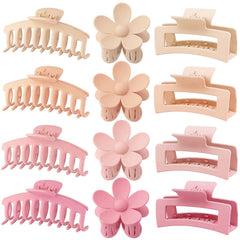 JANFUN front view of 12-pack clips showing colors and shapes, easy selection benefit