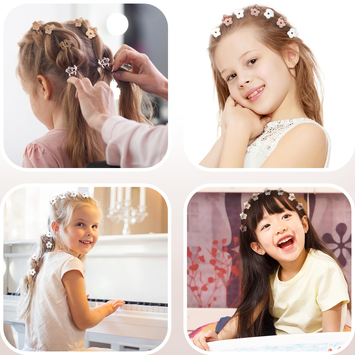 JANFUN clip holding half-up hairstyle, secure hold and pretty accent