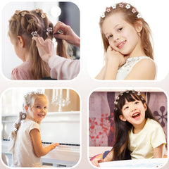 JANFUN clip holding half-up hairstyle, secure hold and pretty accent