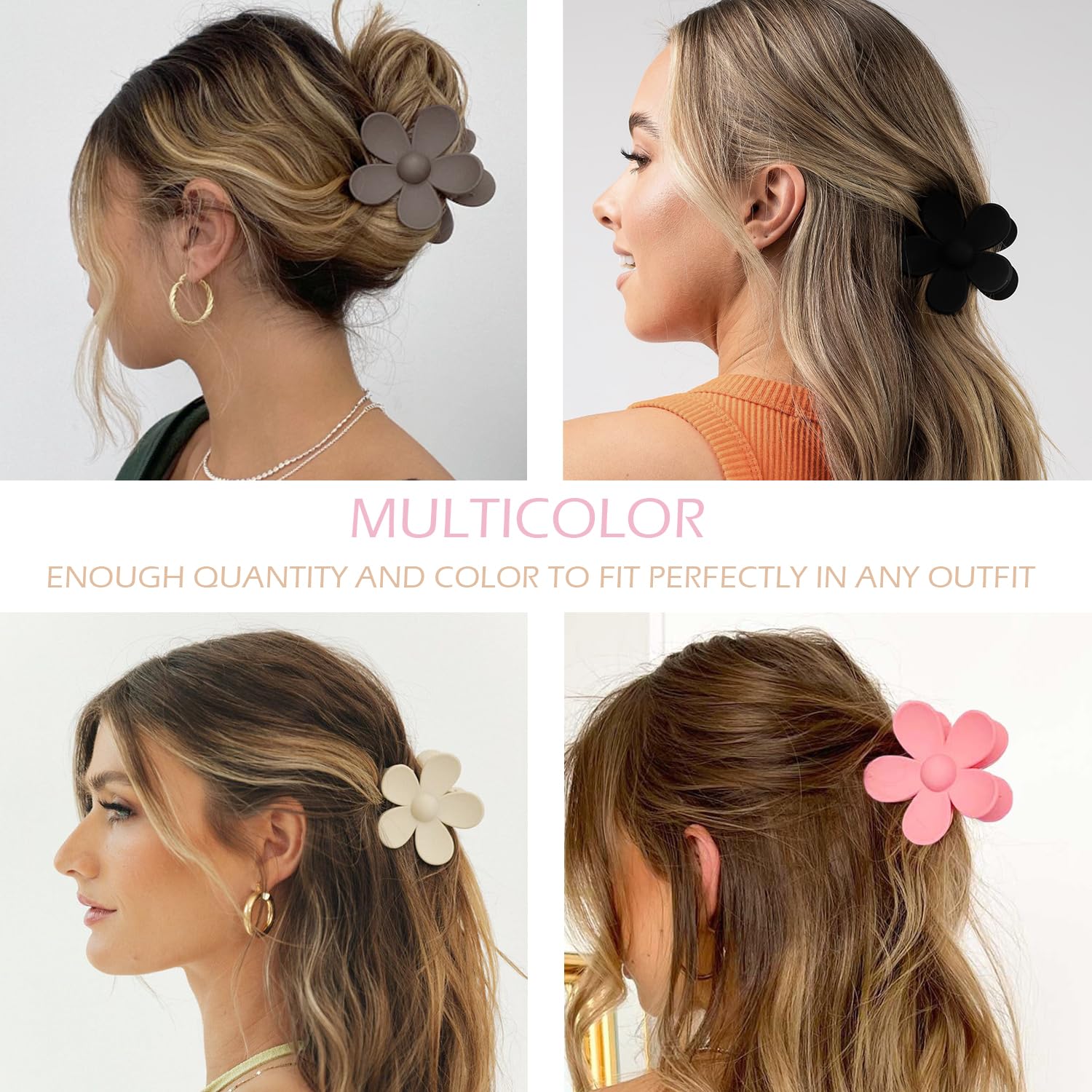 JANFUN rectangle clip securing thick hair in a bun offering strong all-day hold benefit