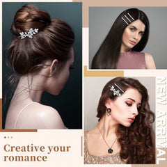 Janinka floral clip variation detailed view showing layered petals and rhinestones