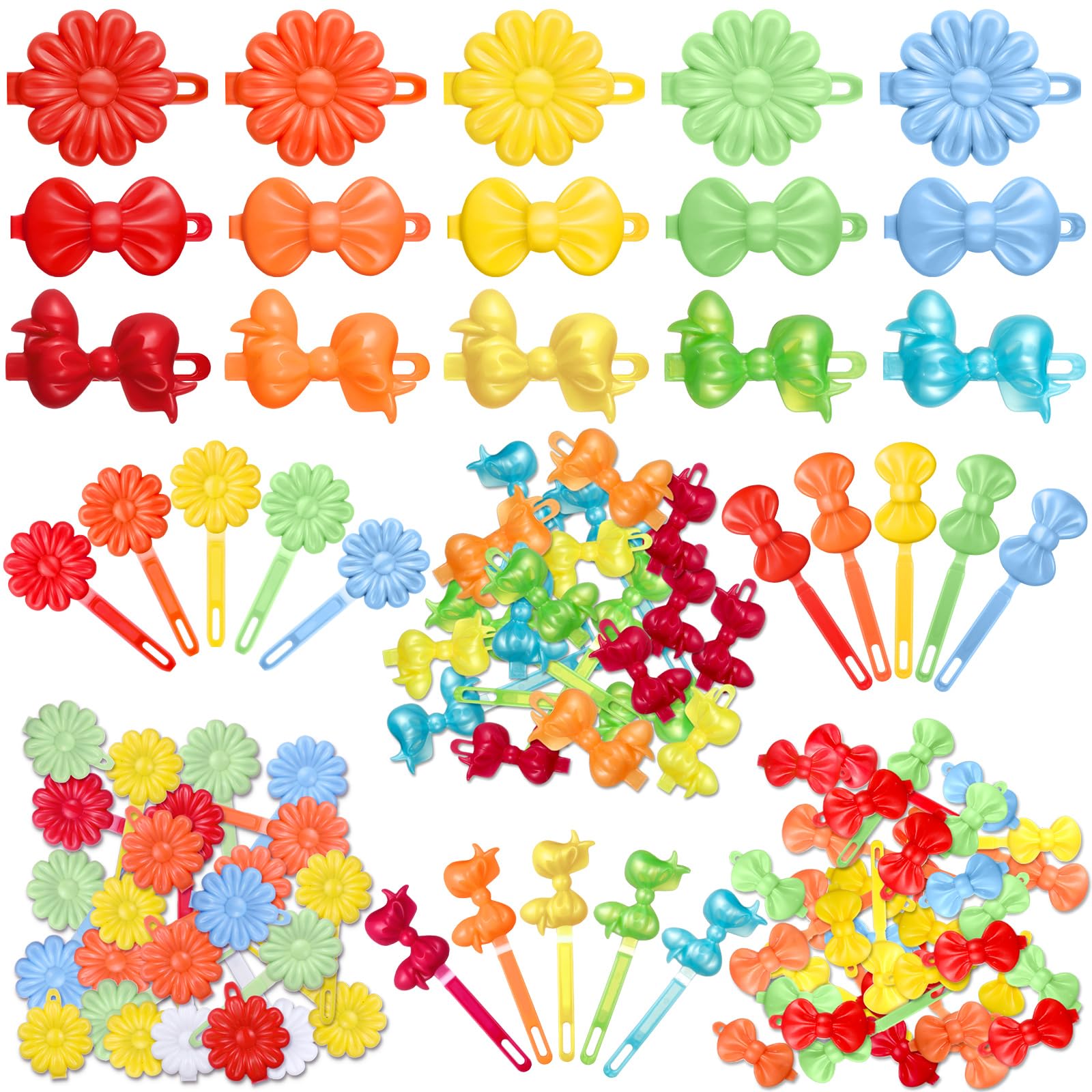 Janinka front packaging showing 72 colorful barrettes and playful shapes for easy styling