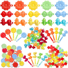 Janinka front packaging showing 72 colorful barrettes and playful shapes for easy styling