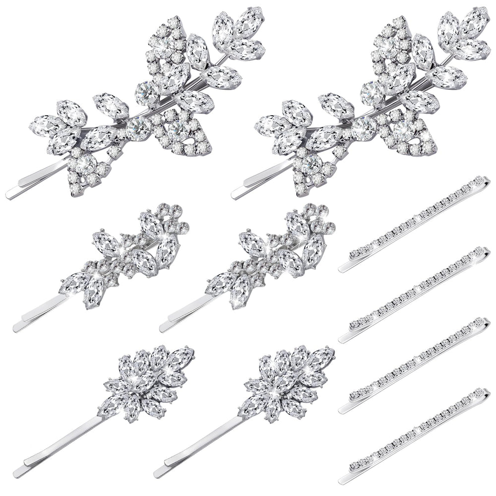 Janinka front packaging showing all ten silver rhinestone clips for event-ready styling